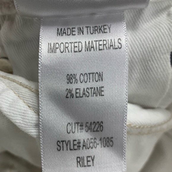 AGOLDE Riley Jeans High Rise Straight Crop Womens 25 Stretch in Sour Cream - Picture 11 of 11